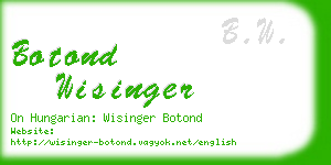 botond wisinger business card